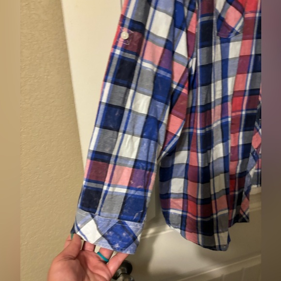 Torrid Bleach Splatter Button Down - Picture 5 of 5